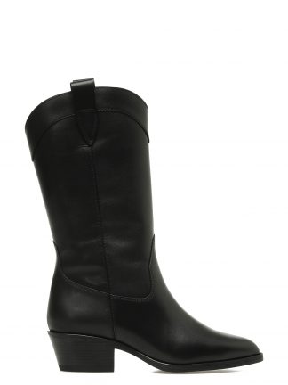 نیم بوت پاشنه دار زنانه مشکی مدل ZERTEN2 5PR ناین وست تصویر ۱