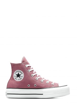 کفش کتانی ساق بلند زنانه صورتی مدل CHUCK TAYLOR ALL STAR LIF کانورس تصویر ۱