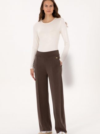 شلوار راحتی زنانه قهوه ای تیره یو اس پولو