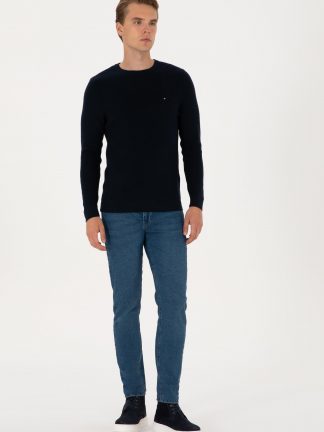 پلیور مردانه سرمه ای یو اس پولو