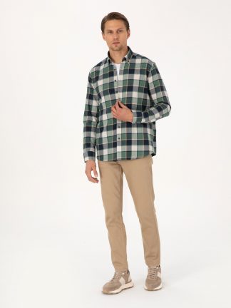 شلوار جین اسلیم فیت مردانه بژ پیرکاردین