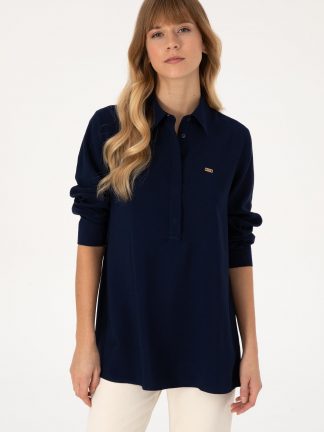 شومیز زنانه سرمه ای یو اس پولو