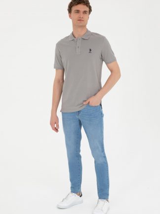 پولوشرت مردانه خاکستری تیره یو اس پولو