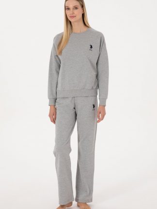 لباس راحتی زنانه خاکی ملانژ یو اس پولو