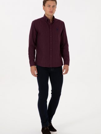 شلوار جین اسلیم فیت مردانه آبی تیره یو اس پولو