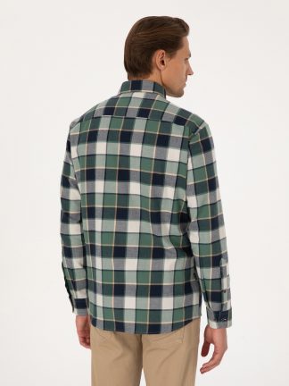 پیراهن مردانه خاکی تیره پیرکاردین