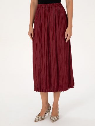 دامن زنانه آلبالویی پیرکاردین