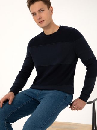 پلیور مردانه سرمه ای یو اس پولو