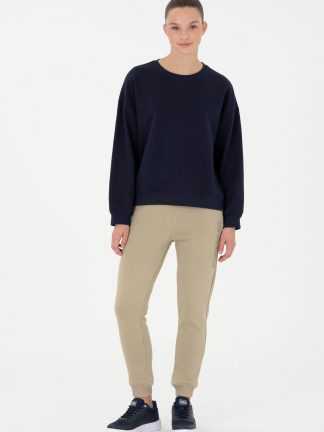 شلوار راحتی زنانه خاکی روشن یو اس پولو