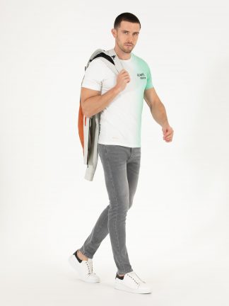 شلوار جین اسلیم فیت مردانه خاکستری پیرکاردین