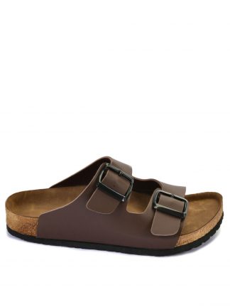 صندل زنانه قهوه ای دوبنده سگکدار مدل LENS اسلازنگر تصویر ۱