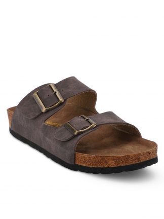 صندل مردانه قهوه ای دوبنده سگکدار مدل LENS اسلازنگر تصویر ۱