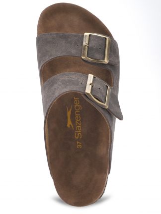 صندل زنانه قهوه ای دوبنده سگکدار مدل LENS اسلازنگر تصویر ۱