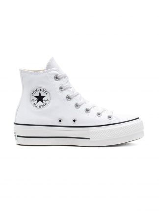 کفش کتانی ساق بلند زنانه سفید مدل Chuck Taylor All Star Lift Hi کانورس تصویر ۱