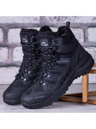 نیم بوت کوهنوردی مردانه مشکی زیپدار مدل 4K اسلازنگر تصویر ۱