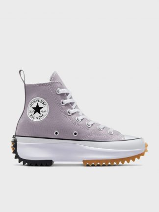 کفش کتانی ساق بلند زنانه ارغوانی مدل A10666C 528 کانورس تصویر ۱