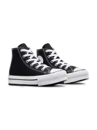 کفش کتانی ساق بلند دخترانه مشکی مدل Chuck Taylor All Star Eva Lift کانورس تصویر ۱