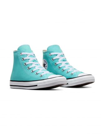 کفش کتانی ساق بلند زنانه سبز مدل A06562C کانورس تصویر ۱