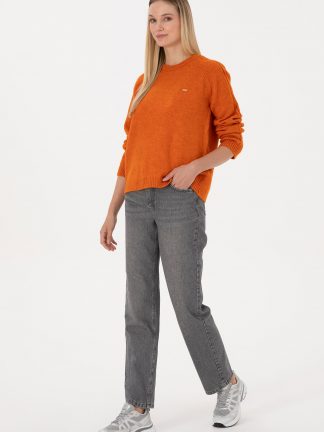 شلوار جین راسته زنانه خاکستری یو اس پولو