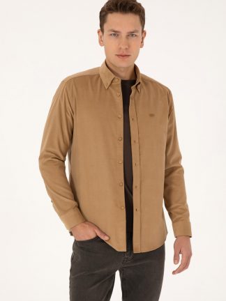 پیراهن مردانه آبی نفتی یو اس پولو