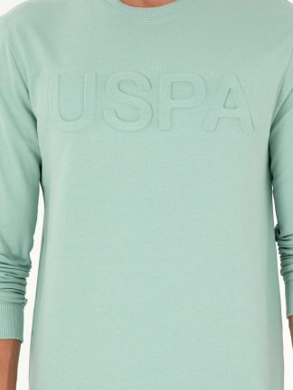 سویشرت مردانه آبی فیروزه ای یو اس پولو