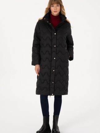 کاپشن زنانه مشکی یو اس پولو