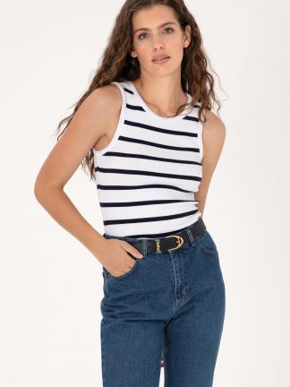 تاپ زنانه سفید یو اس پولو