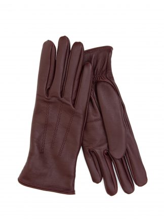 شال کلاه و دستکش زنانه آلبالویی پیرکاردین