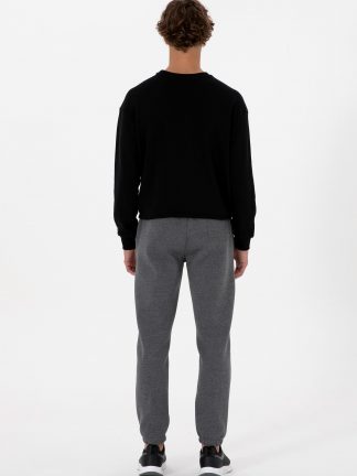 شلوار راحتی مردانه خاکستری تیره یو اس پولو