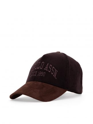 کلاه کپ مردانه قهوه ای تیره یو اس پولو