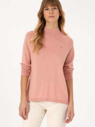 پلیور زنانه صورتی پودری یو اس پولو تصویر ۱