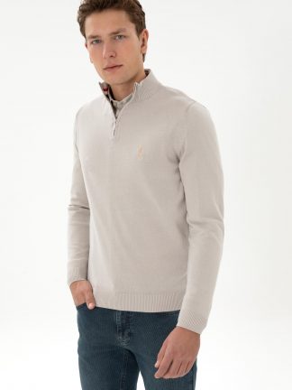 پلیور مردانه طوسی یو اس پولو