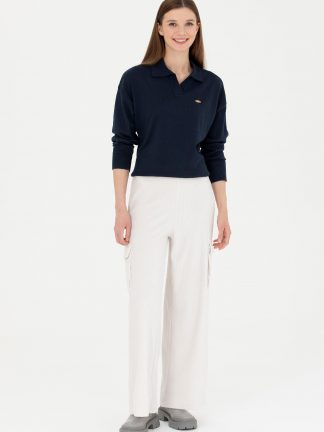 شلوار راحتی زنانه طوسی یو اس پولو