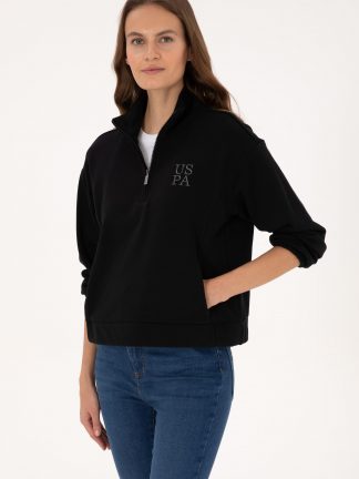 سویشرت زنانه مشکی یو اس پولو