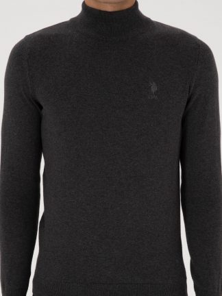 پلیور مردانه خاکستری تیره یو اس پولو