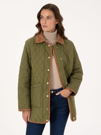 کاپشن زنانه خاکی روشن پیرکاردین