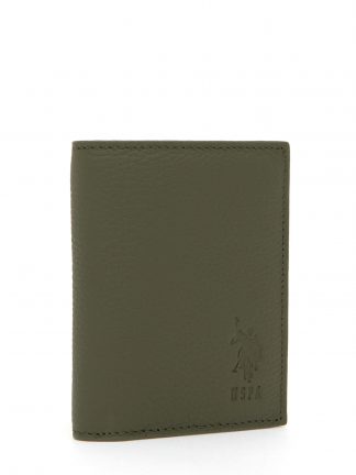 کیف پول و کارت مردانه خاکی روشن یو اس پولو