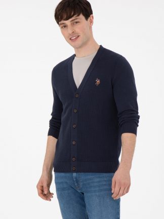 ژاکت مردانه سرمه ای یو اس پولو