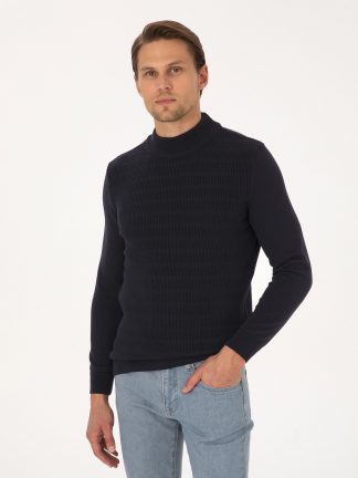 پلیور مردانه سرمه ای پیرکاردین