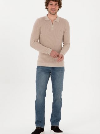 پلیور مردانه طوسی یو اس پولو