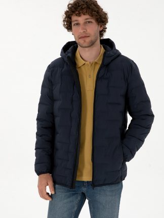 کاپشن مردانه سرمه ای یو اس پولو