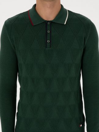 پلیور مردانه سبز تیره یو اس پولو