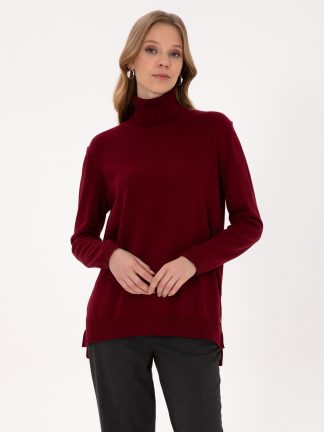 پلیور زنانه آلبالویی پیرکاردین