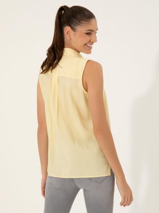 شومیز زنانه زرد پیرکاردین