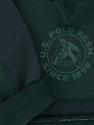 هودی پسرانه سبز تیره یو اس پولو