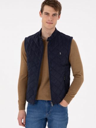 جلیقه مردانه سرمه ای یو اس پولو