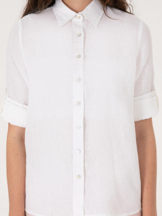 شومیز زنانه سفید یو اس پولو