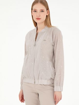 بلوز زنانه طوسی یو اس پولو