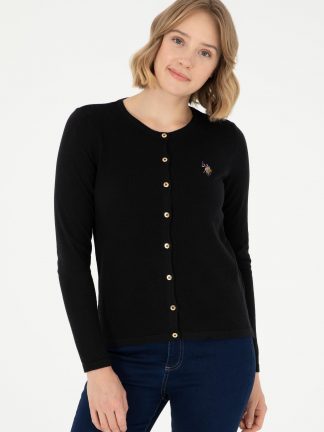 ژاکت زنانه مشکی یو اس پولو