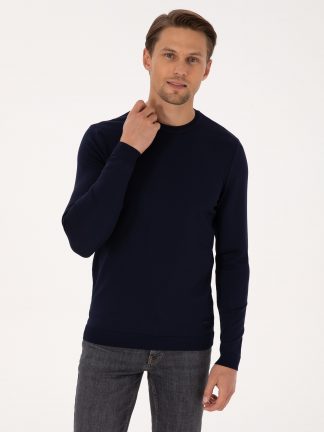 پلیور مردانه سرمه ای پیرکاردین